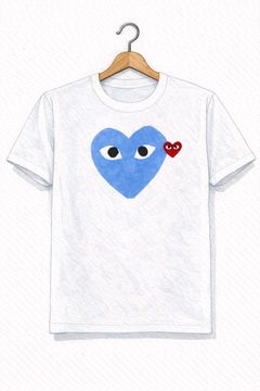 PLAYプレイコムデギャルソン RED EMBLEM Tシャツ(BLUE)☆新作発売！
