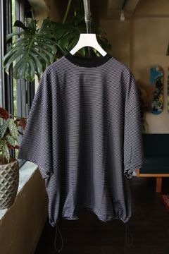 イズネス23AWバルーンTシャツ BALLOON  T-SHIRT(31SSSH05-1)BLACK×WHITE border