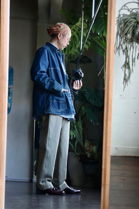 A.PRESSE アプレッセ23SS Denim Coverall Jackeスタイル