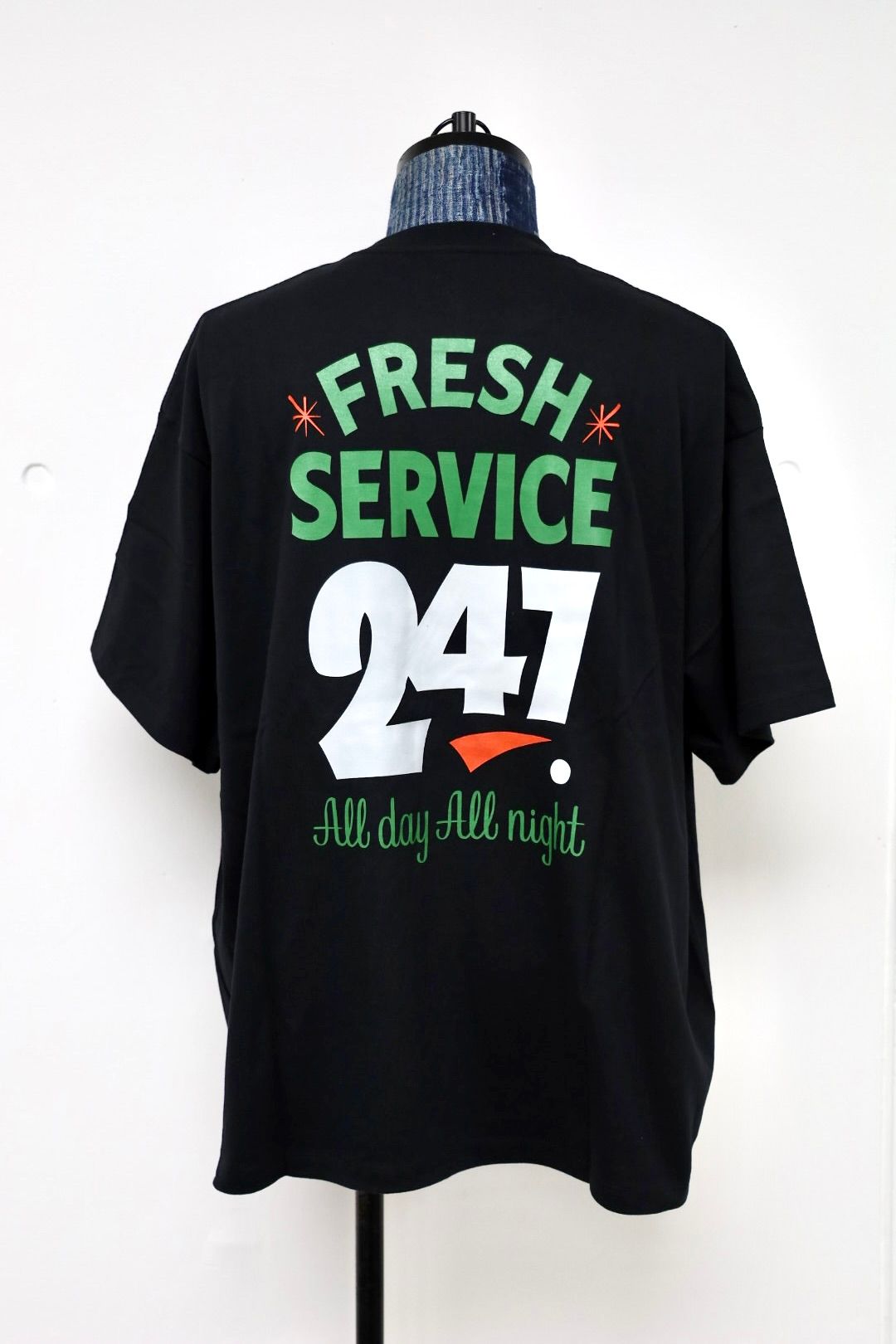 フレッシュサービス CORPORATE PRINTED S/S TEE "ALL DAY ALL NIGHT"(FSC261-70152)BLACK☆4月18日(土)新作発売！