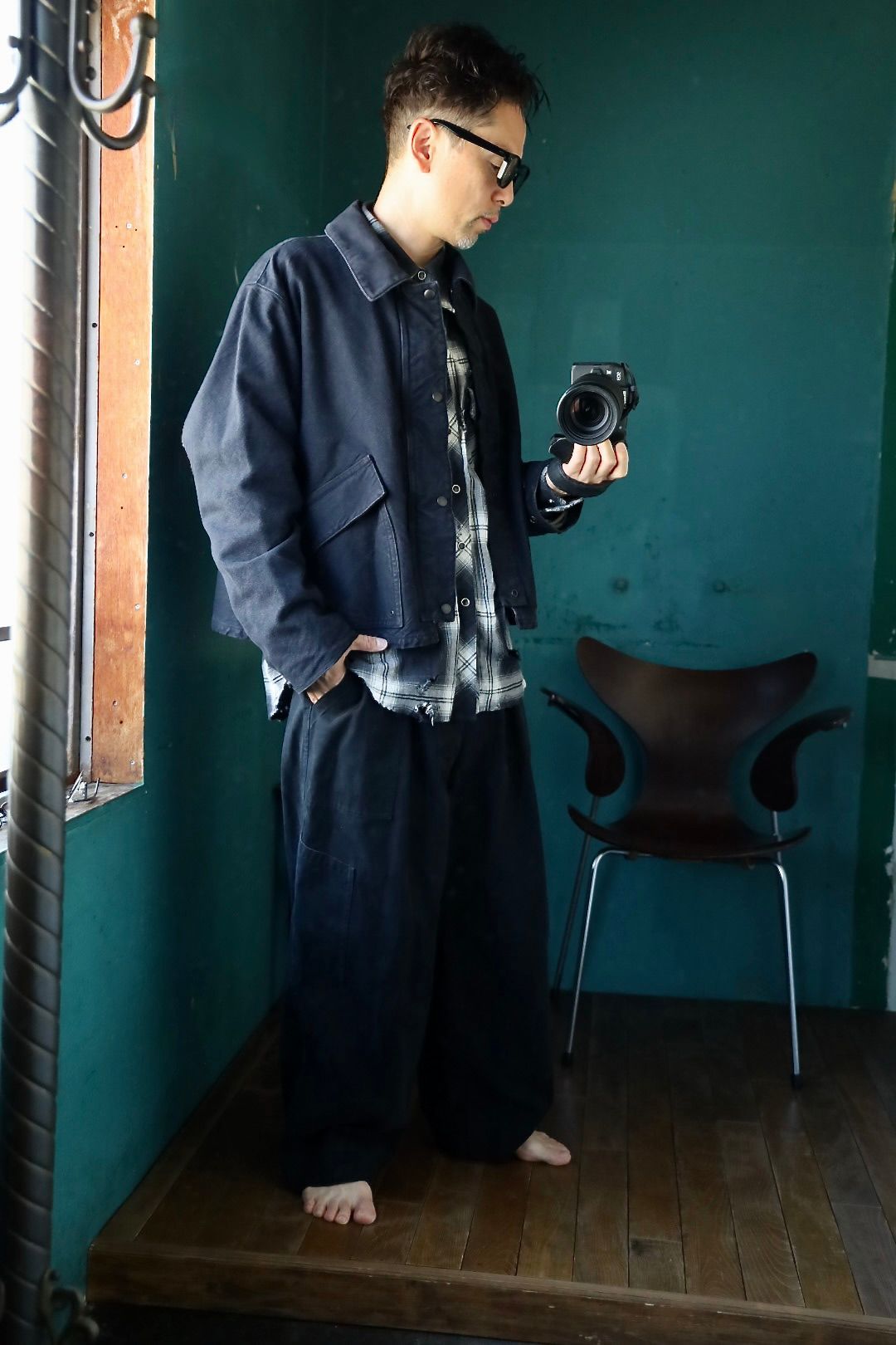 A.PRESSEシルクネップ \"HUNTING JACKET\" A.PRESSE Vintage Silk Hemp Hunting Jacket☆新作発売！ | 6840