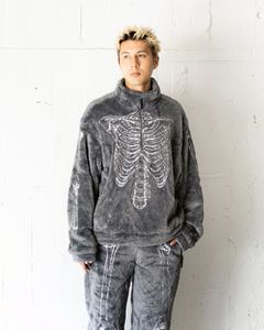 doublet 25AW GLOWINTHEDARK SKELTON FLEECEJACKET (25AW32BL232) GREY