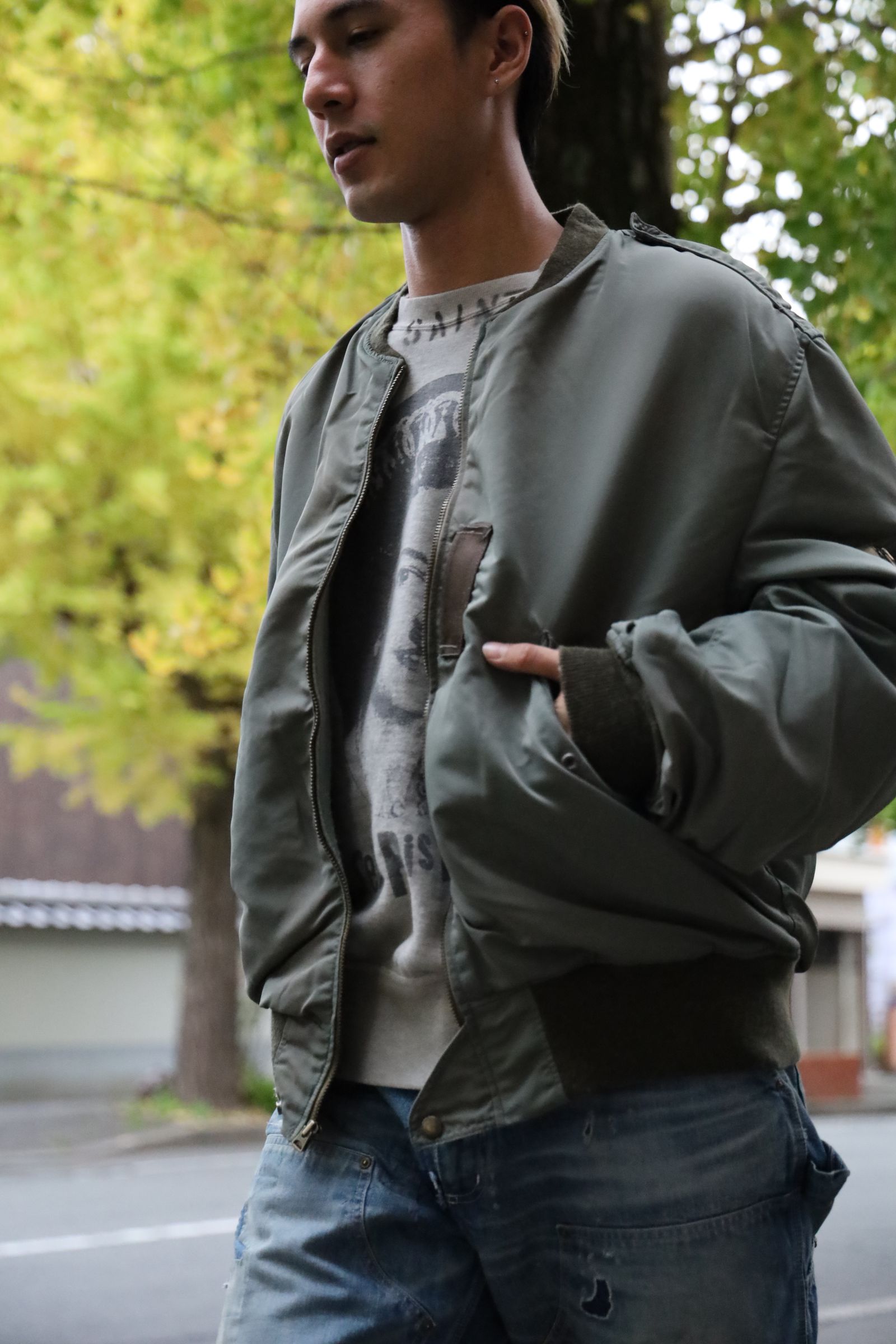 BOW WOW バウワウ L-2B FLIGHT JK(BW242-L2FJ)SAGE GREEN SUNBURN