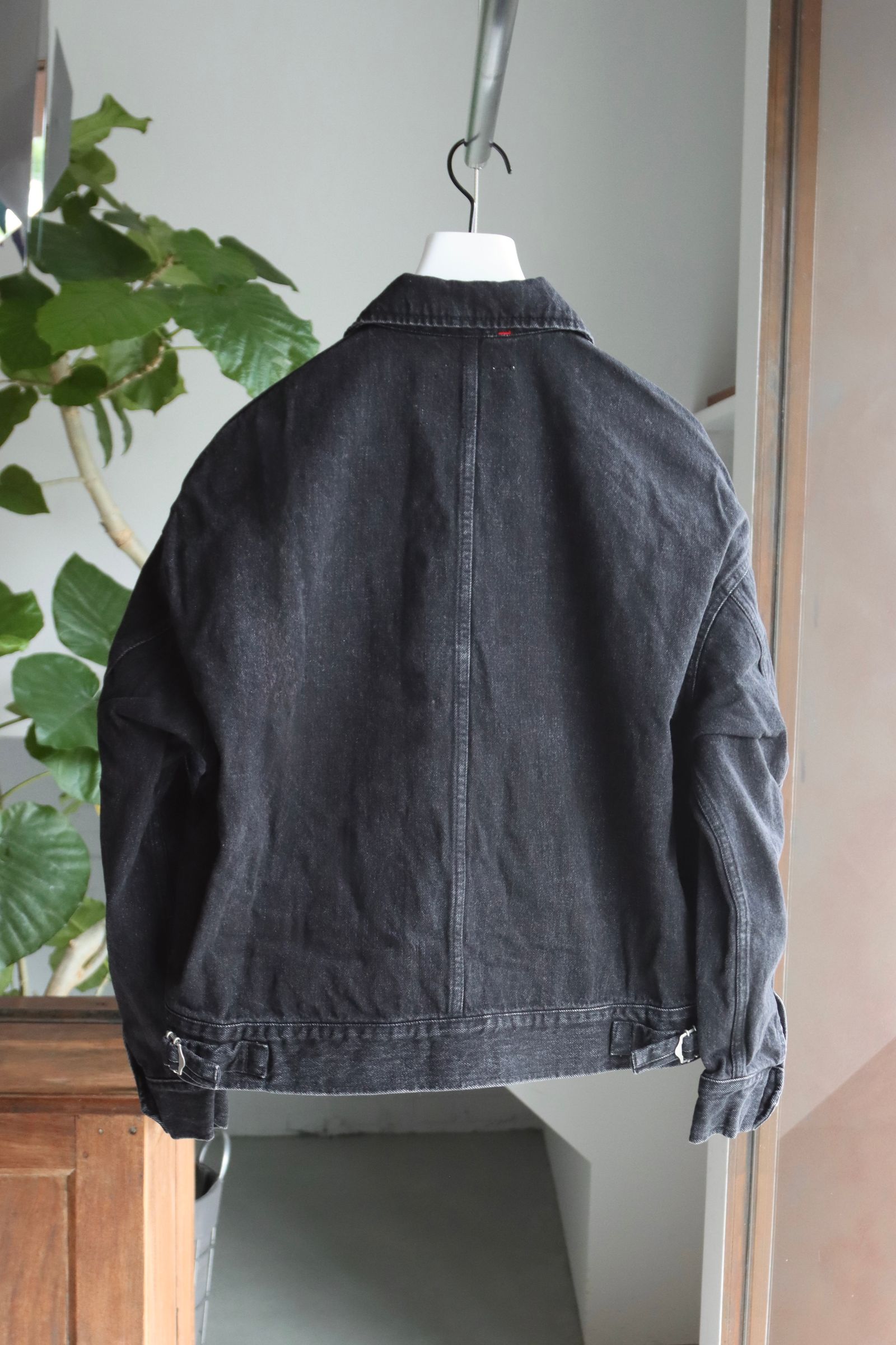 Graphpaper 25AW Women's Selvage Denim Zip Jacket(GL253-20057DB)BLACK_DARK FADE