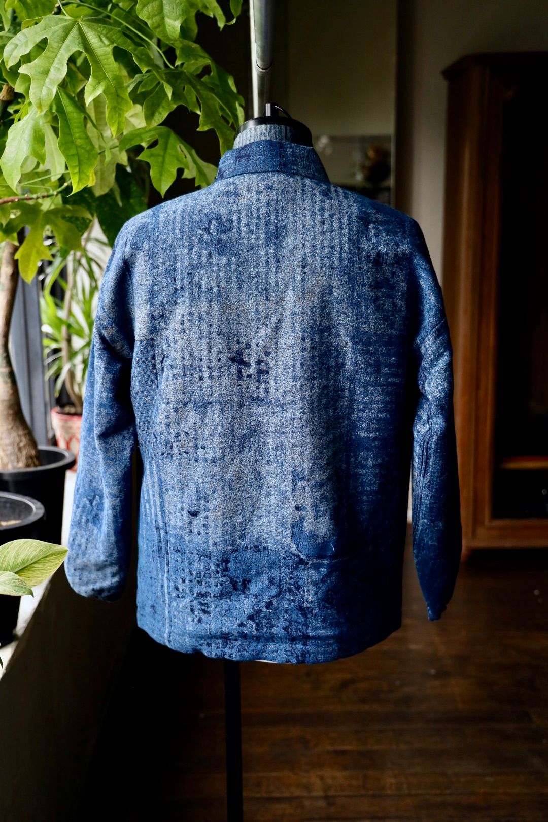 ファンダメンタル デニムシャツ BORO JAQUARD COACH RINSE(FA25JK47R)INDIGO☆新作発売！