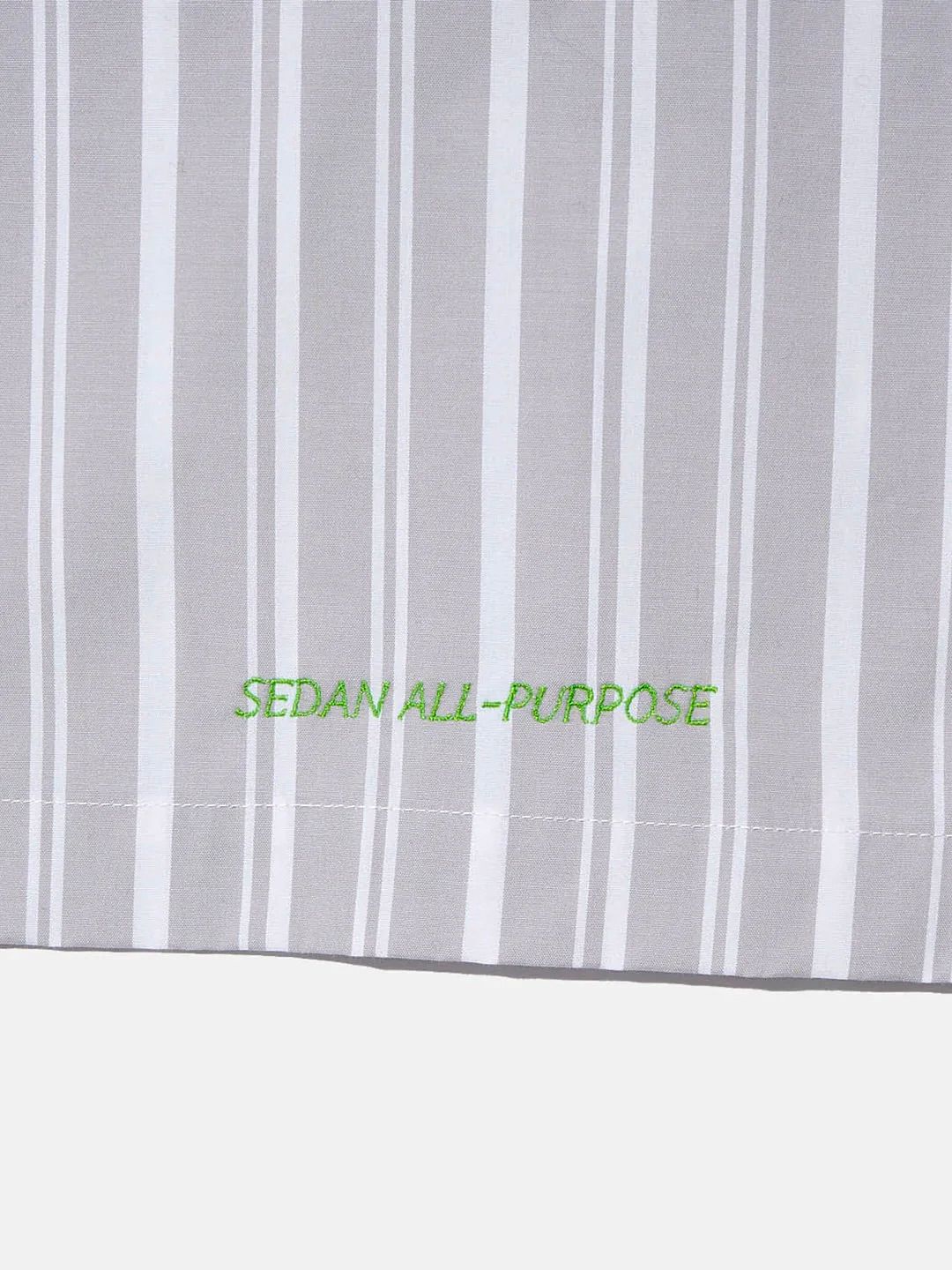 セダンオールパーパス23FW OVAL LOGO WORK SHIRT(SD23F-SH01)GREY STRIPE