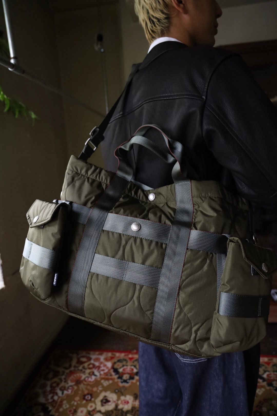 コムデギャルソンオム バッグ 2WAYキルティングTOTE BAG(HR-K206-051)KHAKI☆10月2日(金)発売！