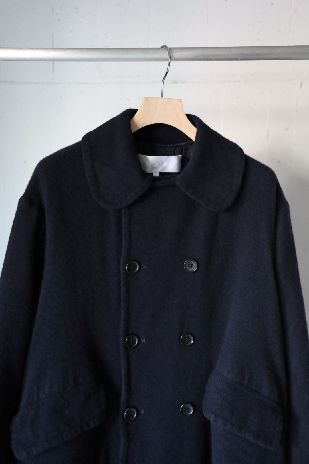 tao 26FW ウールツイル先染 製品縮絨コート(TR-C009-051-1)BLACK☆10月2日(金)発売！