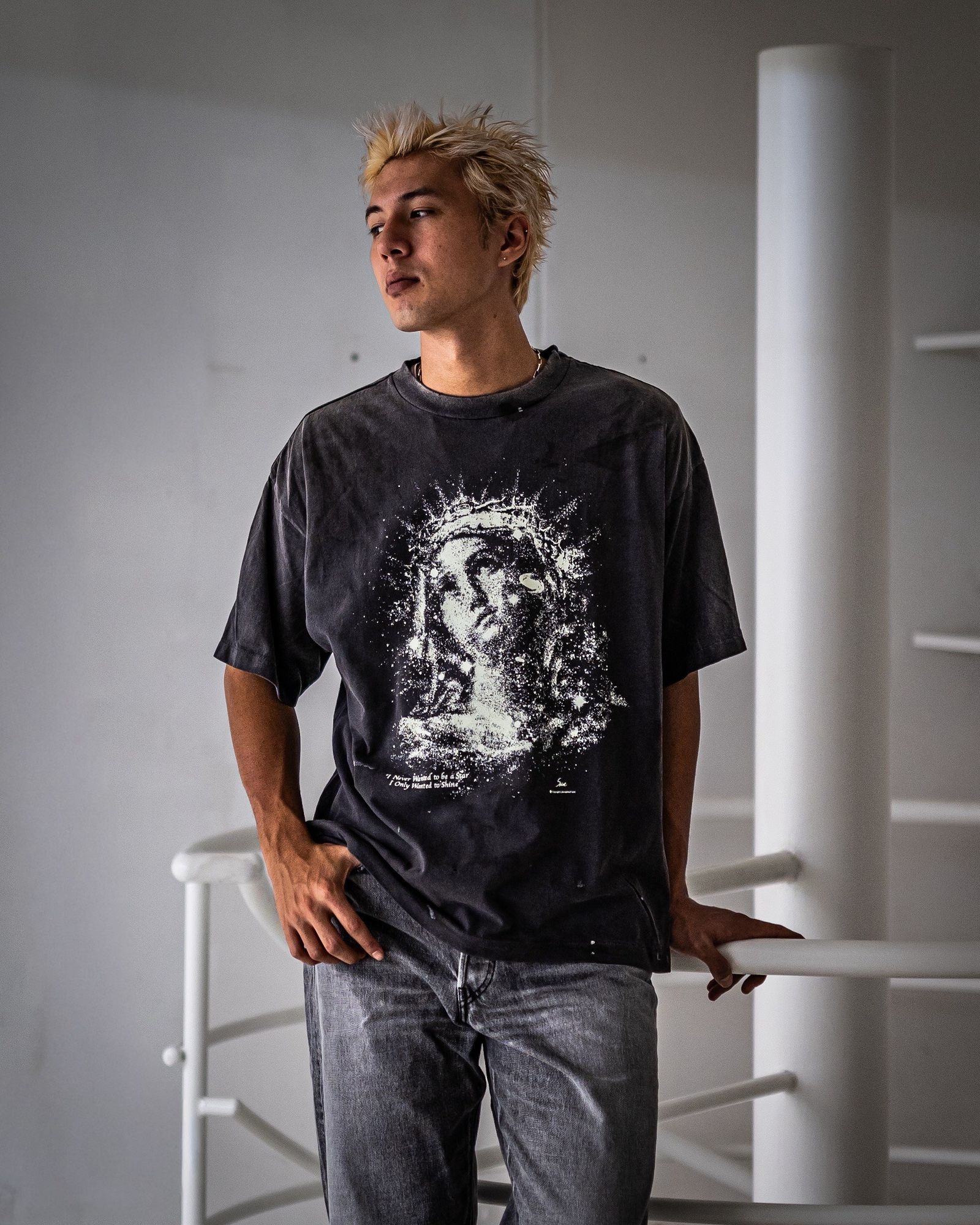 セントマイケル Tシャツ MARIA SS TEE(SM-HR1-0000-005)BLACK