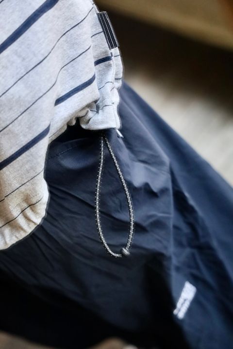 S.F.C 25SS HOODIE MIX SIDE STRIPE LS TEE"Grey-Navy"スタイル