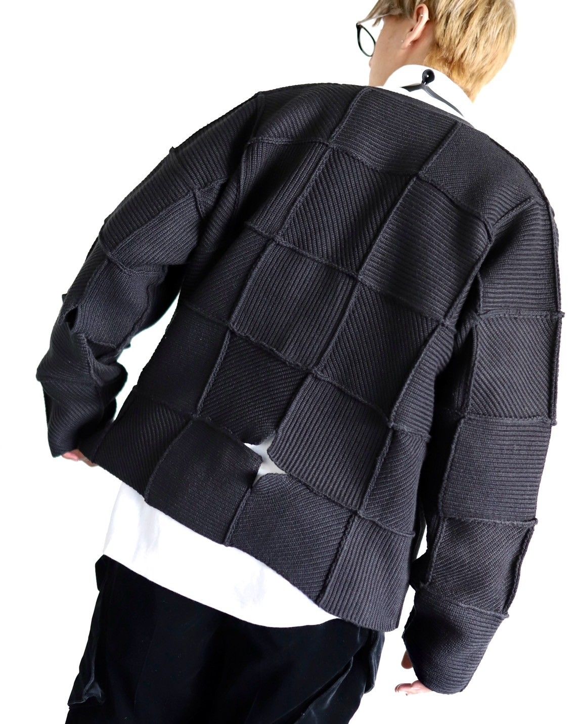 YOKE  ヨーク 24SS PATCHWORK RIB BUTTONED CARDIGANスタイル