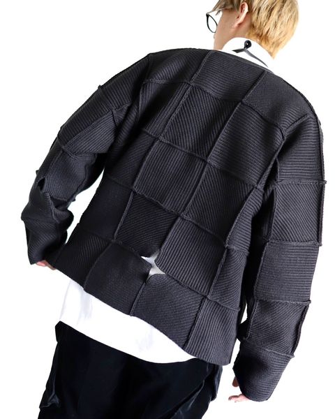 YOKE  ヨーク 24SS PATCHWORK RIB BUTTONED CARDIGANスタイル