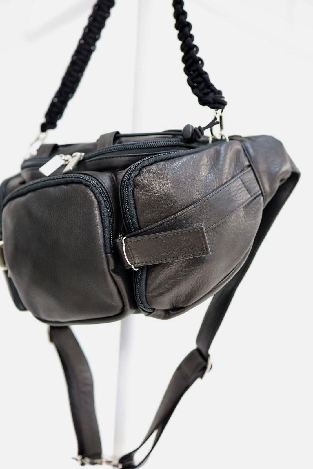 Yohji Yamamoto POUR HOMMEレザーウェストバッグ(HK-I07-775)BLACK☆新作発売！