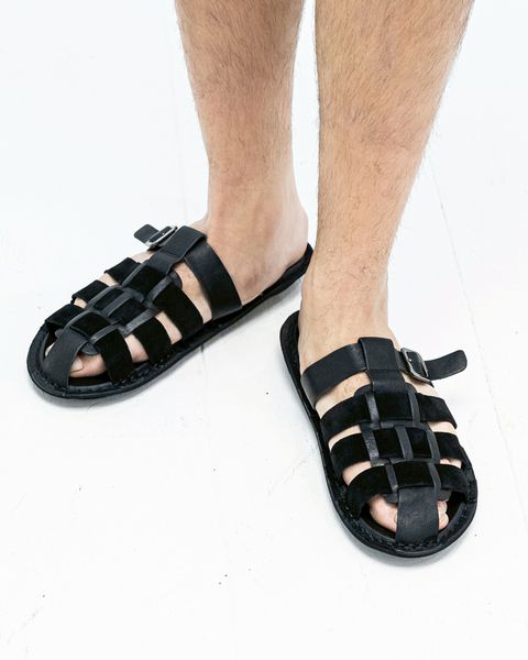 コムデギャルソンオム26SS ステアスムース×スウェードサンダル(HQ-K106-001)BLACK×BLACK☆4月3日(金)発売！