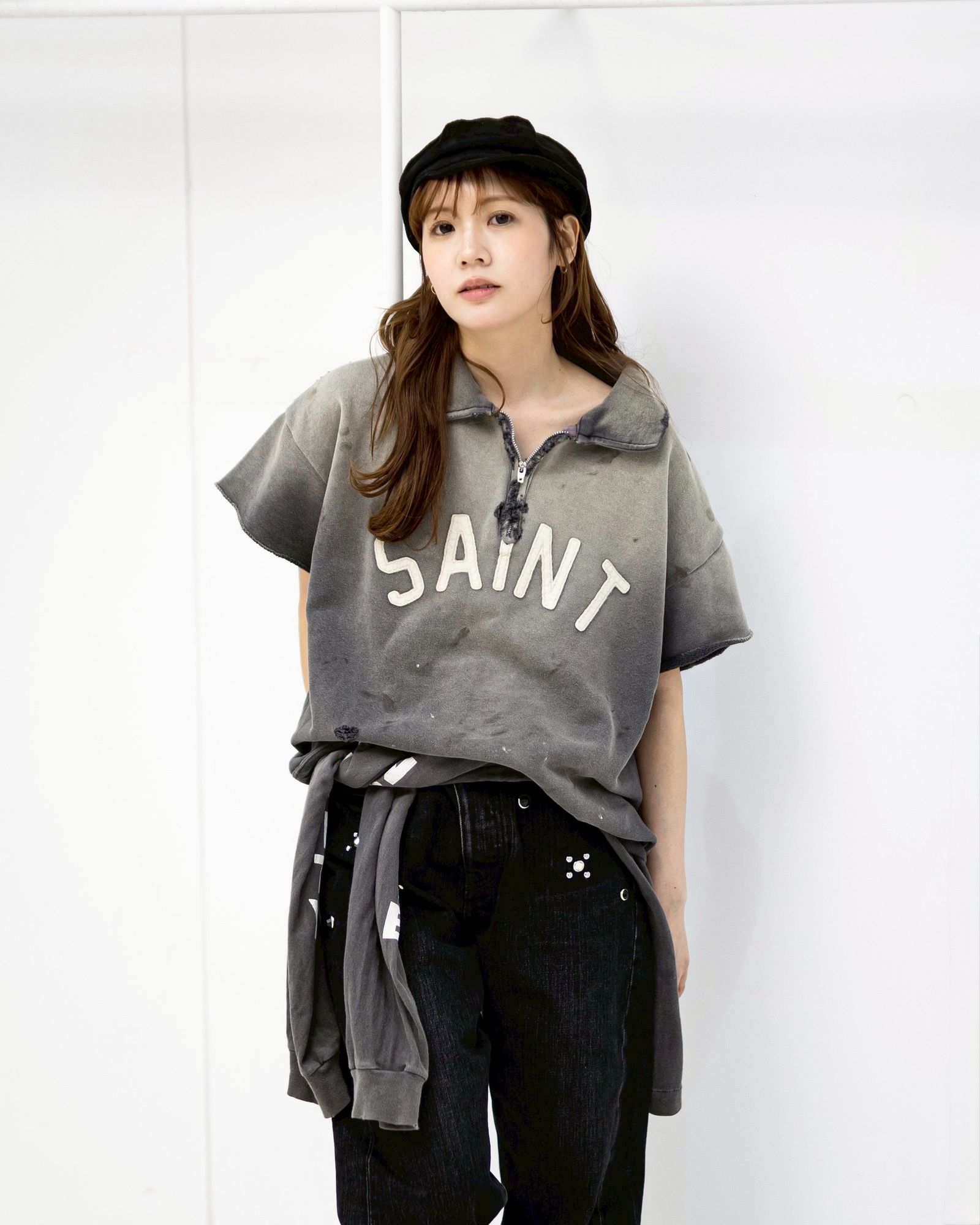 セントマイケル 26SS SAINT HALF ZIP SWEAT style.2026.5.10