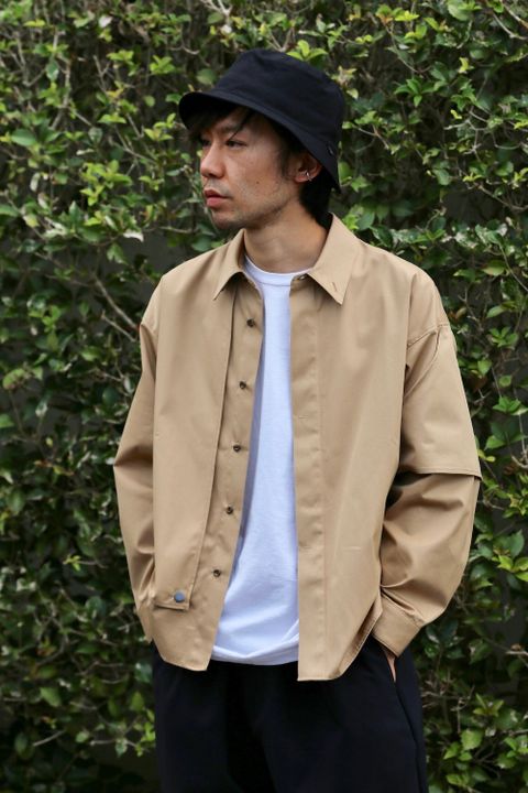 JieDa T/C FLAP SHIRT "BEIGE"Style.2020.9.20.