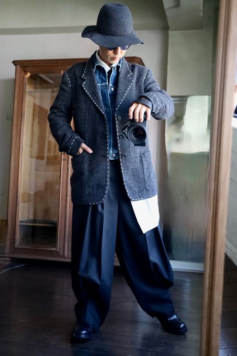 Yohji Yamamoto Y's 25AW HOUNDSTOOTH STITCH JACKETスタイル