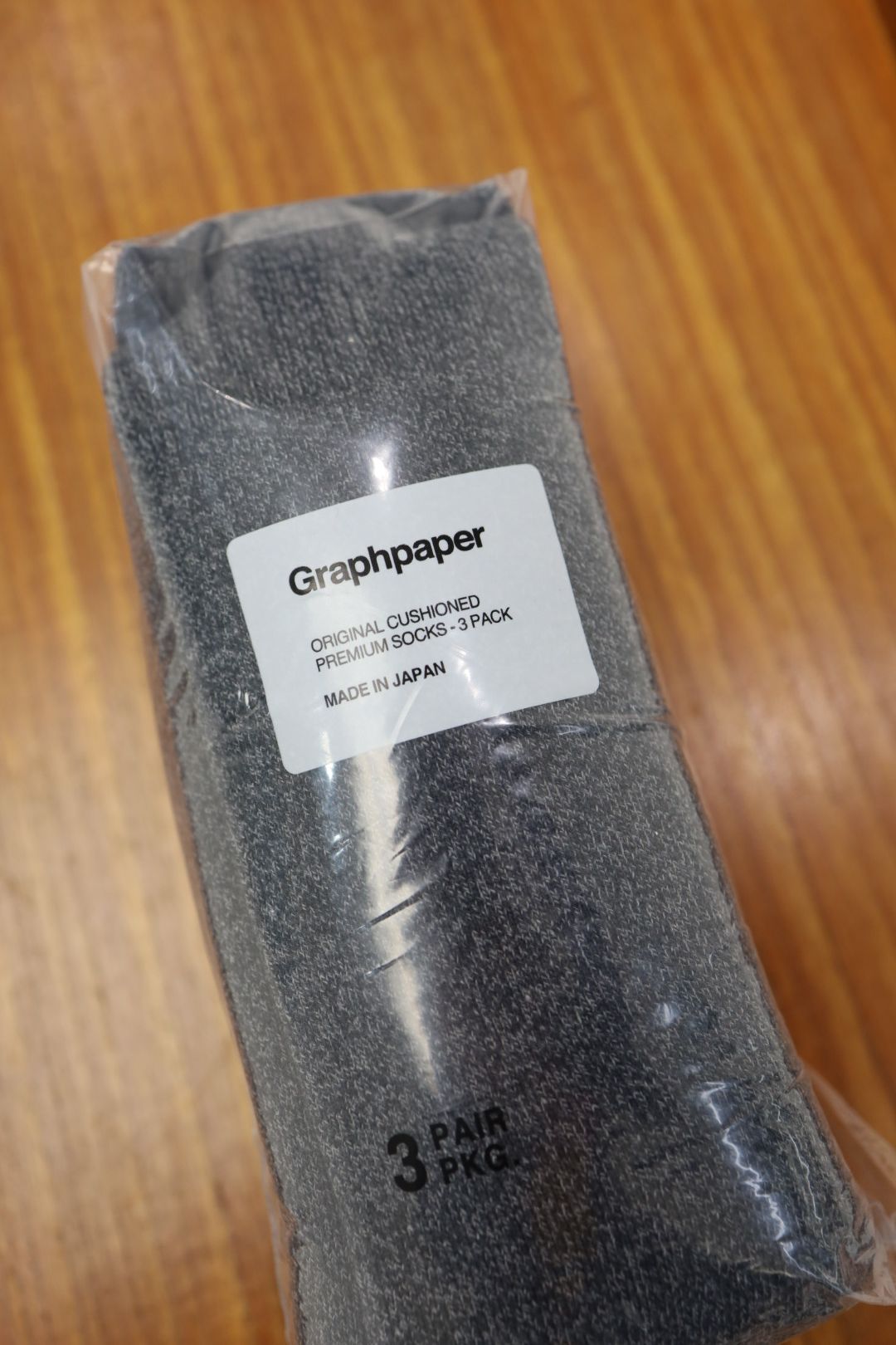 グラフペーパー 26SS 3-Pack Melange Socks(GU261-90289) CHARCOAL ☆1月31日(土)発売！