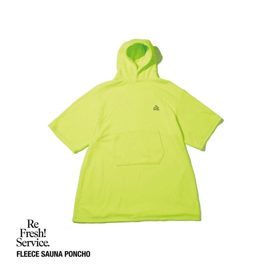 ReFresh!Service.  FLEECE SAUNA PONCHO(NEON YELLOW)★再販しました！