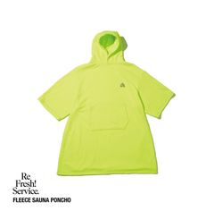 ReFresh!Service.  FLEECE SAUNA PONCHO(NEON YELLOW)★再販しました！