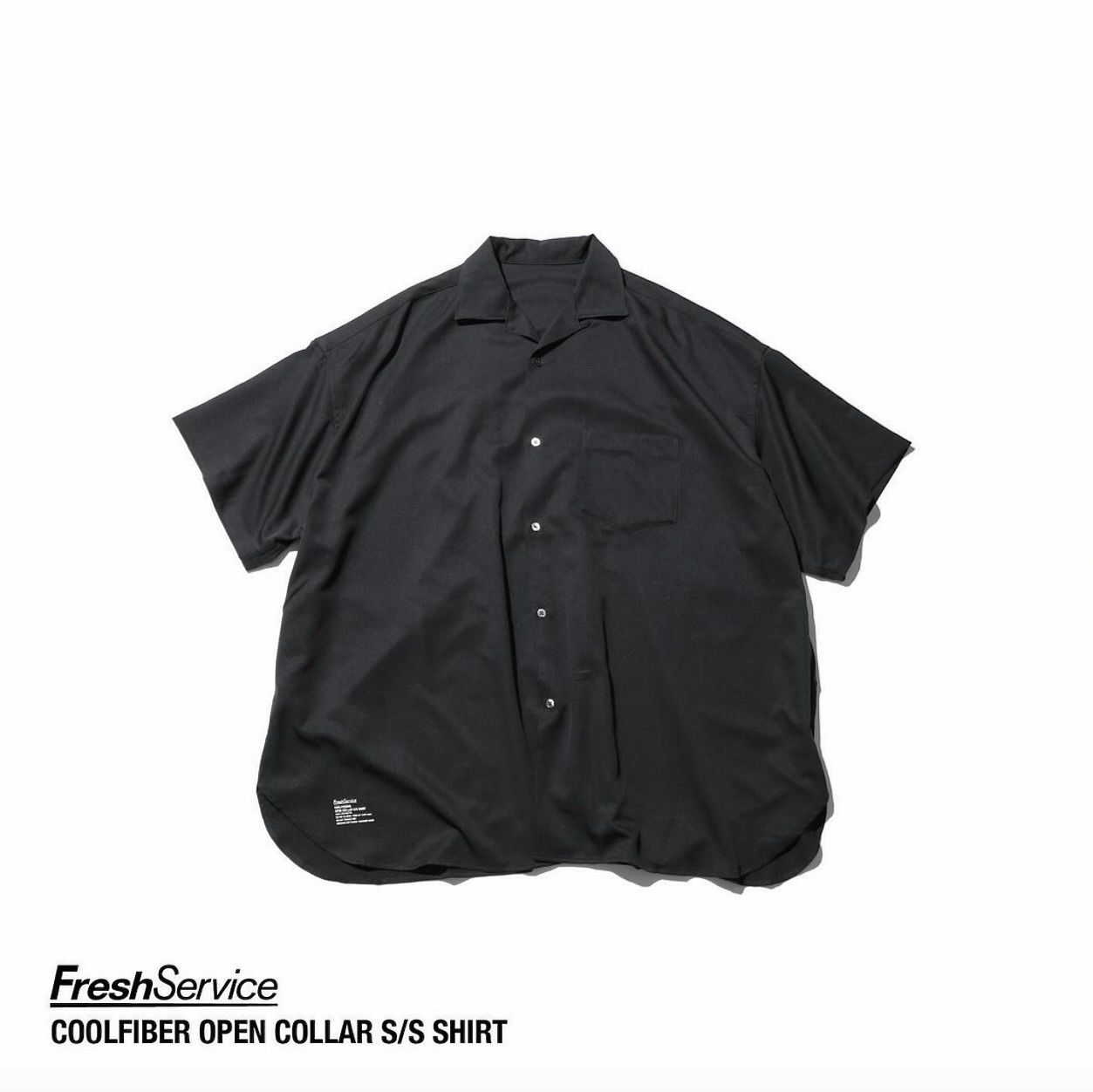 【Fresh Service】OPEN COLLAR S/S SHIRT NVY Fresh Service COOLFIBER OPEN COLLAR S/S SHIRT [NAVY] - Fresh