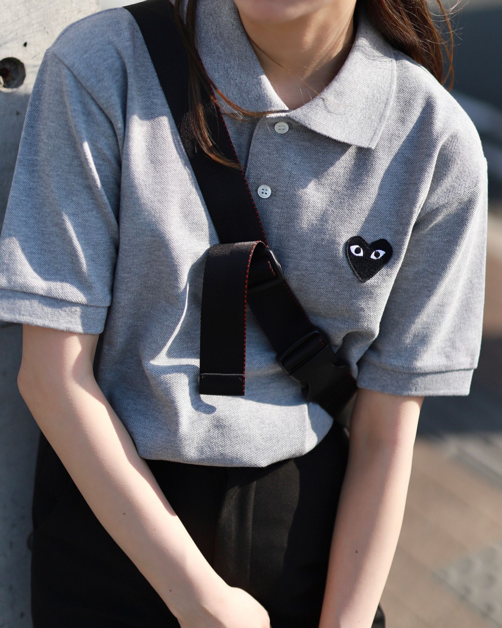 PLAY COMME des GARCONS POLOシャツstyle.2023.4.12