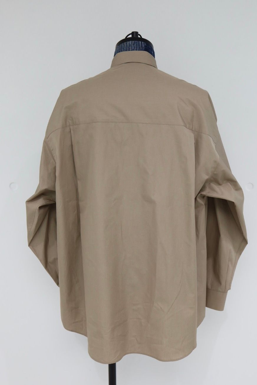 グラフペーパー 26SS ALUMO for GP L/S Oversized Regular Collar Shirt(GM261-50222)TAUPE☆1月31日(土)発売！