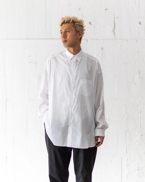 グラフペーパーシャツ Broad L/S Oversized Regular Collar Shirt(GM253-50001B)WHITE