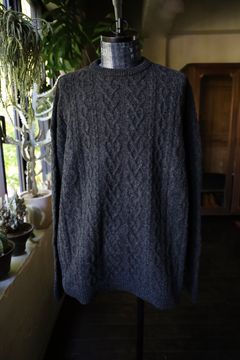 S.F.C 24FW エスエフシー CABLE CREW KNIT(SFCFW24KNO1)Black MIX☆11月16日(土)発売！