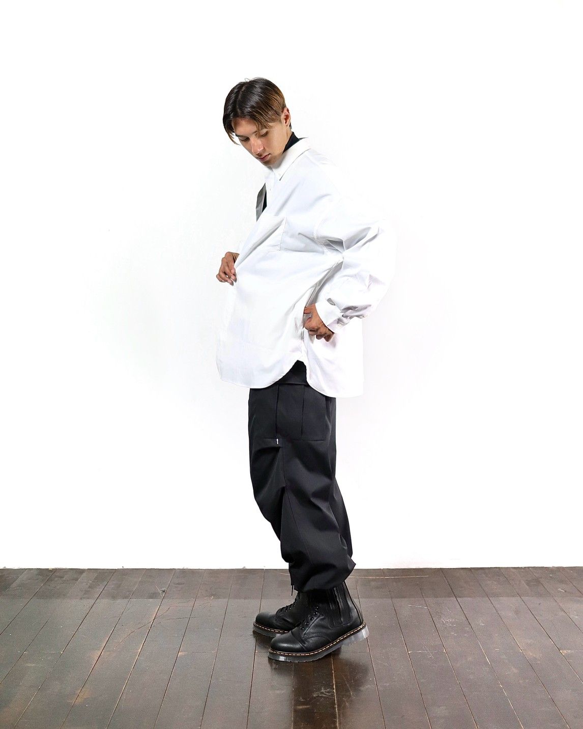 フレッシュサービス DRY OXFORD CORPORATE L/S B.D.SHIRT(WHITE)