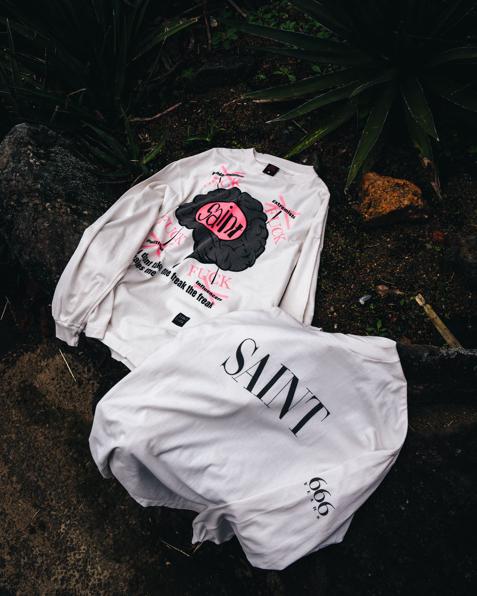 セントマイケル25SS SAINT 666 LS TEE(SM-HR8-0000-035)WHITE