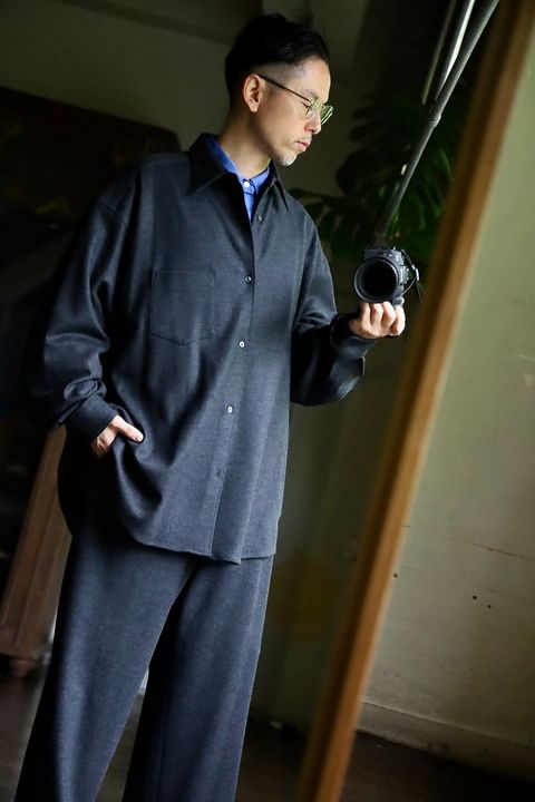 Graphpaper Wool Smooth Flannel セットアップスタイル