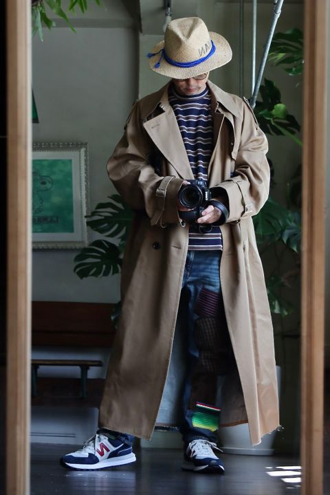 ジュンヤワタナベマンLevi'sコラボトレンチコートスタイル
