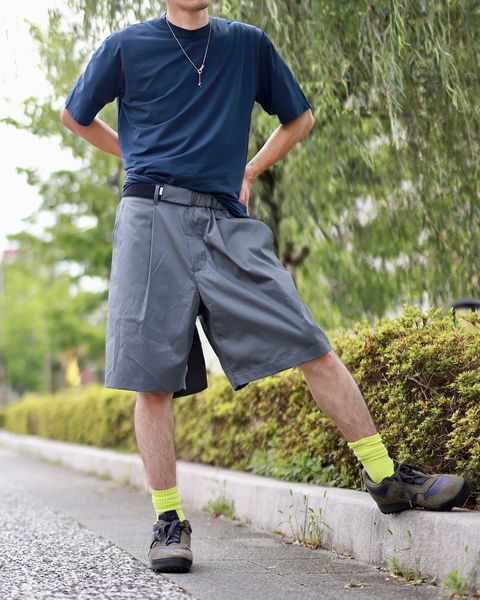 Graphpaper グラフペーパー Stretch Twill Wide Chef Shortsスタイル
