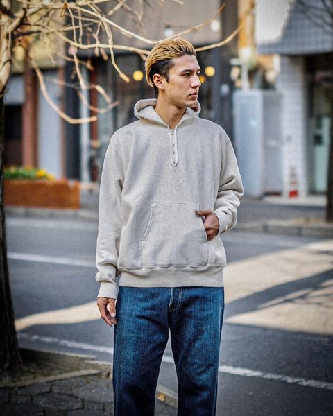 A.PRESSE Vintage Half Zip Sweat Hoodie(OATMEAL) 1月25日(土)新作発売！