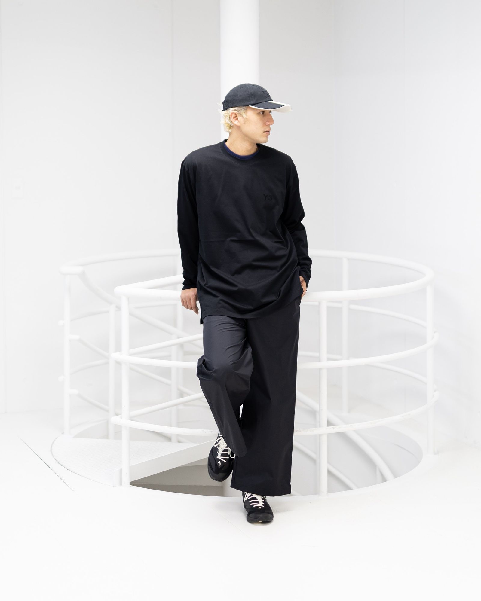 ワイスリー Y-3 LOGO LONG SLEEVE TEE (KQ9778)BLACK☆新作発売！