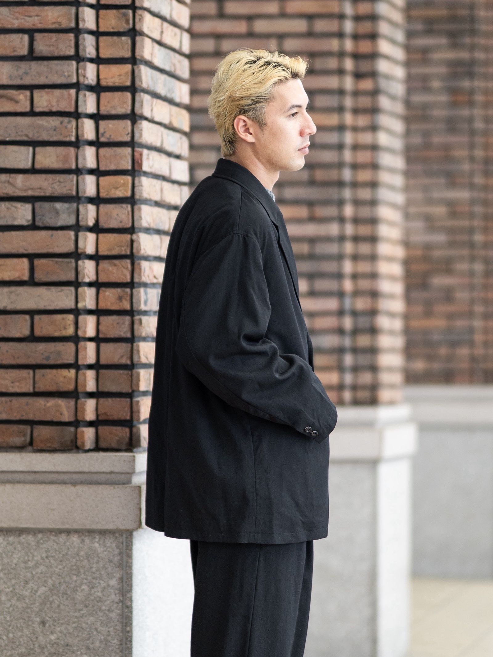 グラフペーパー Fulled Wool Twill Oversized Jacket(GM263-20410)BLACK☆9月12日(土)発売！