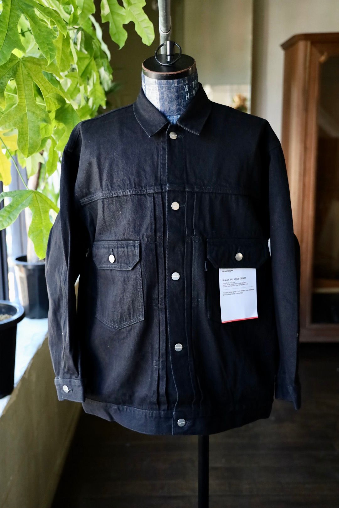 グラフペーパー Selvage Denim Jacket(GU253-20054RB)BLACK_WASHED