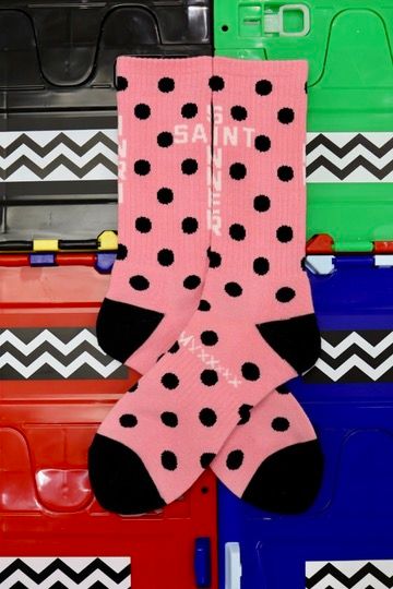 セントマイケル 26SS DOT SOCKS(SM-MK8-0000-104)PINK+BLACK★1月10日(土)発売！