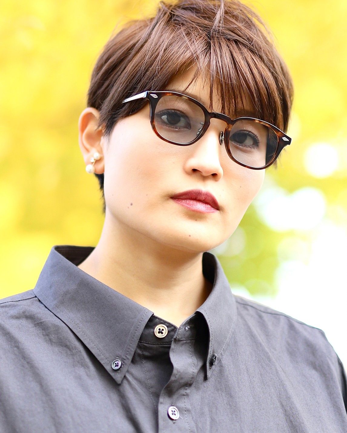 ノチノオプティカル  "JIFUSAN" #3.RICH AMBER × GREY GREEN to D.GREY(調光モデル)☆4月26日(土)発売！