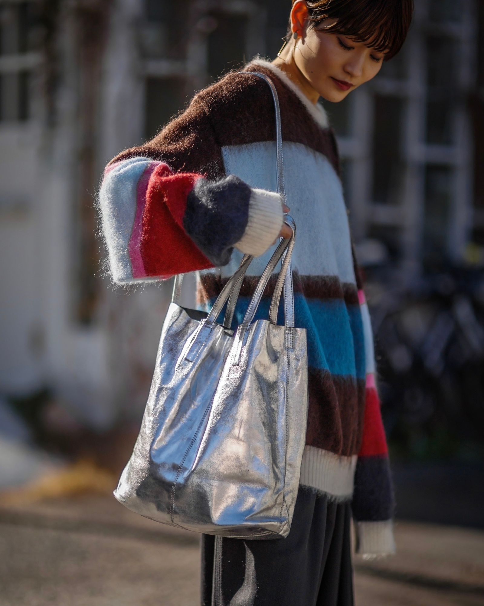 YOKE×KEITA MARUYAMA MOHAIR BORDER SWEATER style.2024.11.28