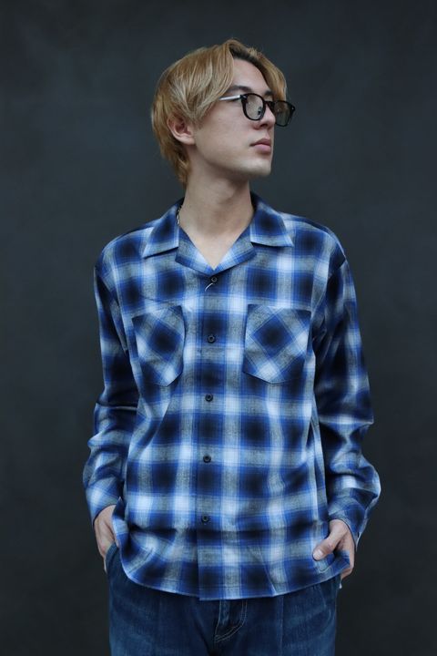定価39600円 Rafu 23SS ダメージチェックウエスタンシャツ みつかっ 