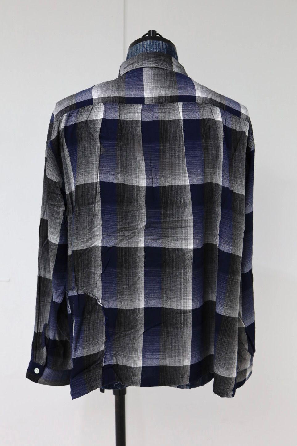 BOW WOW 26FW CHECK RAYON SHIRT(BWU-CRS)BLUE×BLACK×GRAY☆8月29日(土)11:00発売！