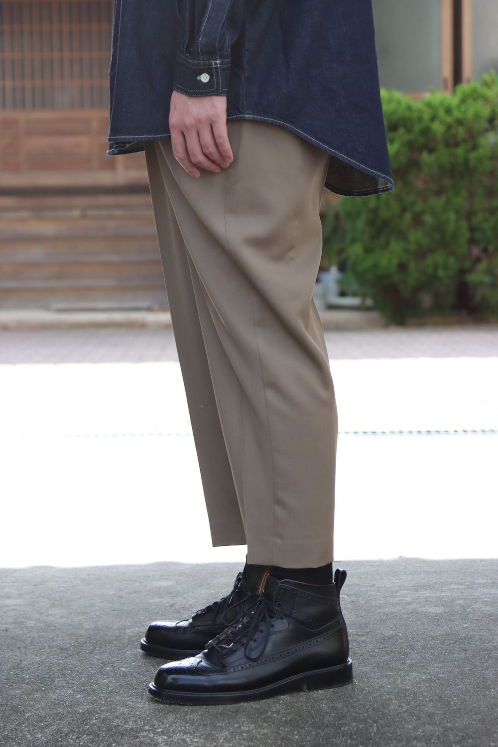 Graphpaper Denime Regular Collar Shirt(GM213-50077B) style.2021.10.3