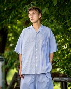 フレッシュサービス 26SS SEERSUCKER STRIPE OPEN COLLAR SHIRT(FSC262-50113)BLUE☆6月13日発売！