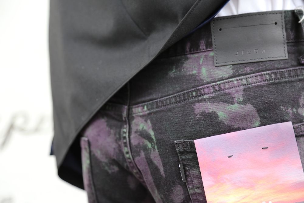 JieDa TIE-DYE 2WAY SLIM DENIM PANTS(Jie-20W-PT07)BLACK style.2020.7.10.
