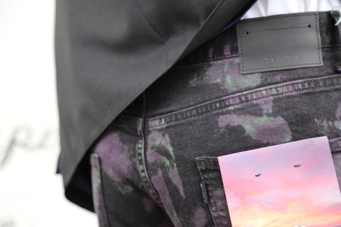JieDa TIE-DYE 2WAY SLIM DENIM PANTS(Jie-20W-PT07)BLACK style.2020.7.10.