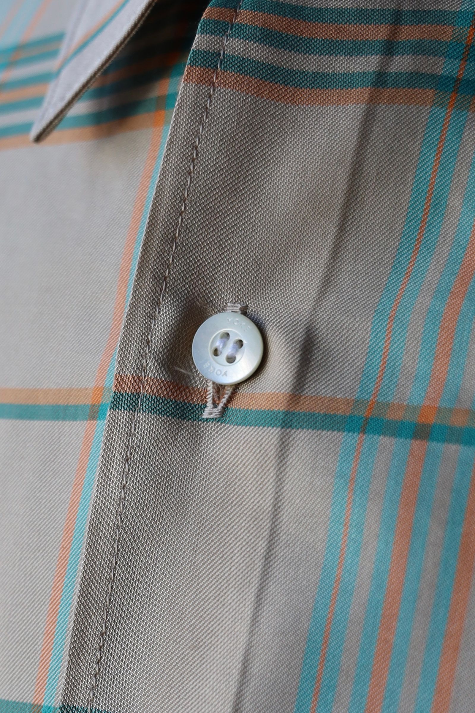ヨーク25SS シャツPLAID REGULAR COLLAR SHIRT(YK25SS0944SH)BEIGE