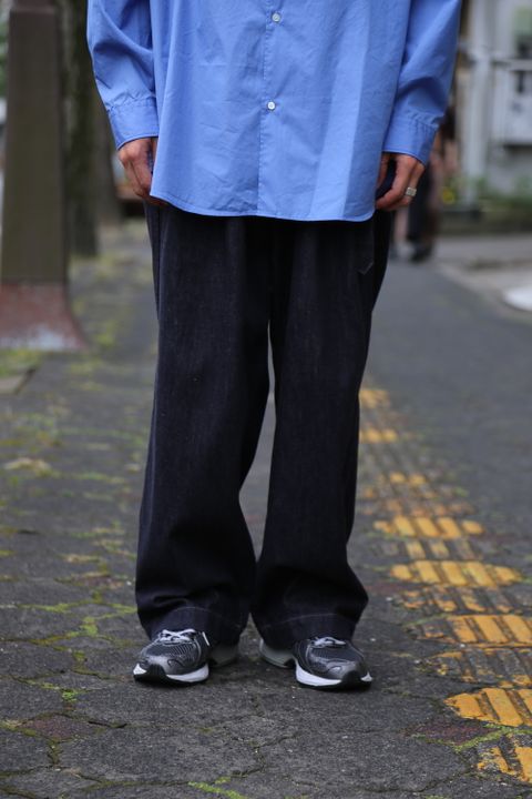 Graphpaper Broad L/S Oversized Regular Collar Shirt"BLUE"Style.2020.10.4.