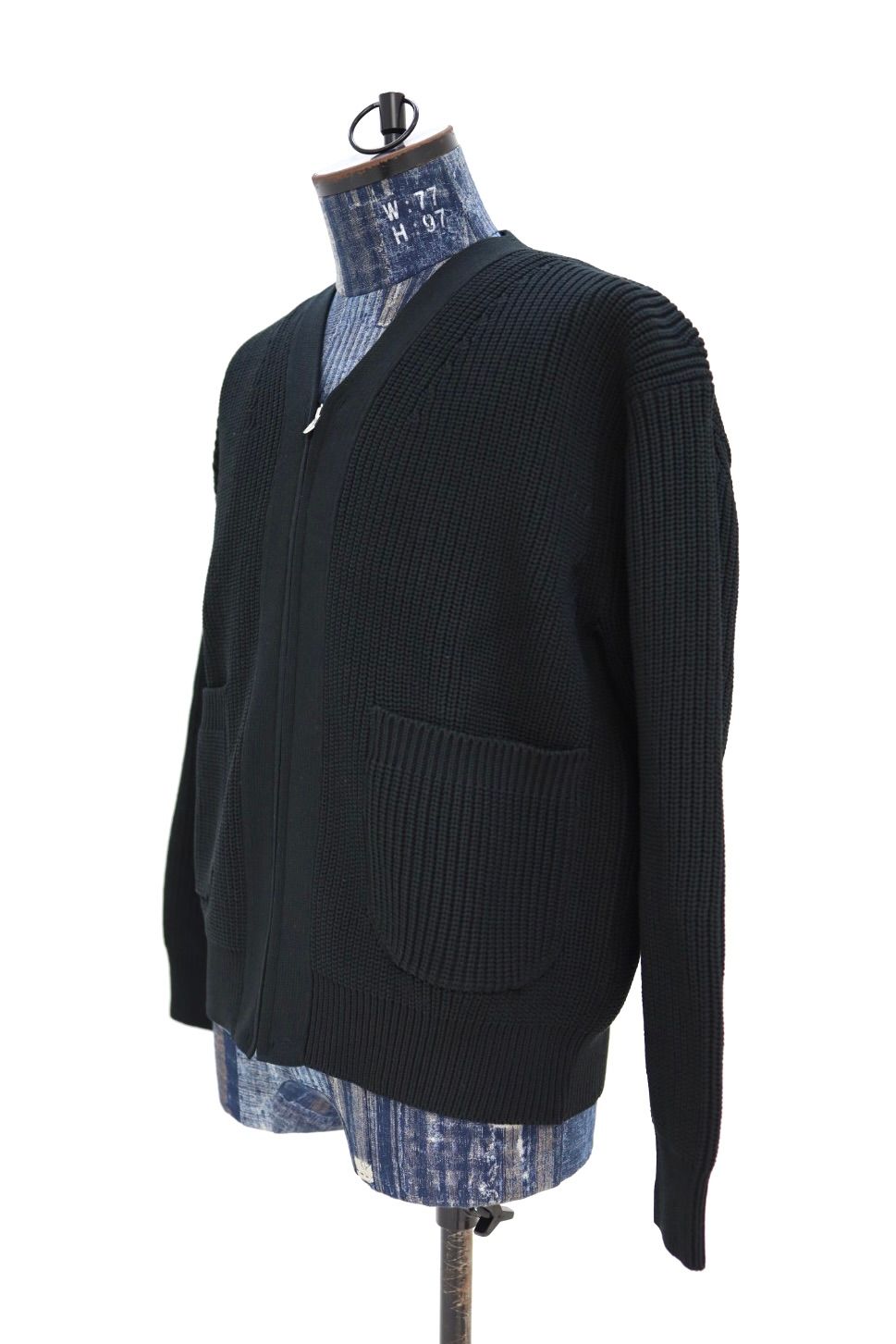 コムデギャルソンオム26SS 綿エステル片畦カーディガン(HQ-N007-051)BLACK☆2月6日(金)発売